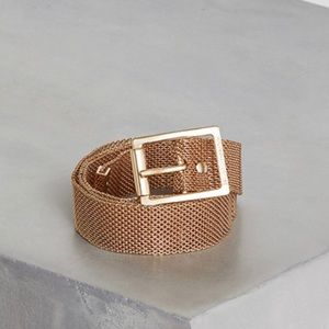Golden metal mesh belt